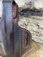 Glock 48 Pancake style leather holster with Thumb Break - Hoffmann Leather Works