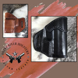 Avenger style leather holster fits Glock 43x Compact SRA225