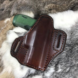 Leather Pancake Style Holster made for Springfield Armory Hellcat RDP