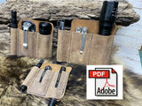 EDC Leather Holster Pattern.  Make your own leather Holster for Everyday Carry and Organizer - Hoffmann Leather Works