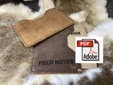 Leather Field Notes Notebook Cover Patten PDF File, Portfolio Cover - Hoffmann Leather Works