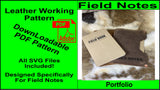Leather Field Notes Notebook Cover Patten PDF File, Portfolio Cover - Hoffmann Leather Works