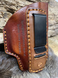 IWB Springfield Armory Hellcat Handmade Leather Holster - Hoffmann Leather Works