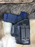 IWB Leather Holster with Monoblock Clip for Glock 43x