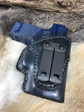 IWB Leather Holster with Monoblock Clip for Glock 43x