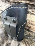 IWB Leather Holster with Monoblock Clip for Glock 43x