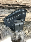 IWB Leather Holster with Monoblock Clip for Glock 43