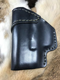 IWB Leather Holster with Monoblock Clip for Glock 43x