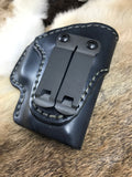IWB Leather Holster with Monoblock Clip for Glock 43x