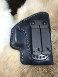 IWB Leather Holster with Monoblock Clip for Glock 43x