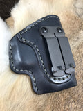 IWB Leather Holster with Monoblock Clip for Glock 43x