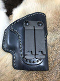IWB Leather Holster with Monoblock Clip for Glock 43x