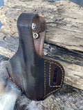 Leather Holster Pancake style leather holster with Thumb Break fits Glock 19