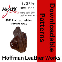 1911 Leather Holster Pattern.  Make your own leather Holster for your 1911.