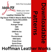 Multi Pattern Pack for Sig Sauer P365 X-Macro - 11 Different Patterns SVG Files Included