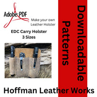 EDC Leather Holster Pattern.  Make your own leather Holster for Everyday Carry and Organizer