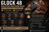 Glock 48 Holster Pattern Pack — PDF &amp; SVG Digital Download