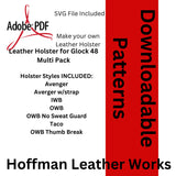 Glock 48 Holster Pattern Pack — PDF &amp; SVG Digital Download