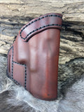 Avenger style leather holster fits Ruger SR9c