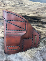 Avenger style leather holster fits Ruger SR9c SRA225