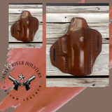 Leather Holster fits Ruger SR9 Pancake style leather holster, OWB Holster