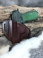 Leather Pancake Style Holster made for Glock 43