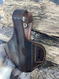 Leather Holster fits Ruger SR9c Pancake style holster with Thumb Break