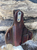 Leather Holster fits Savage Stance Pancake style leather holster with Thumb Break