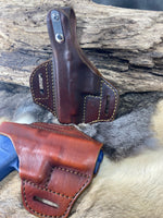 Leather Holster fits Ruger SR9c Pancake style holster with Thumb Break