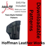 Leather Taco Style Holster Pattern for Glock 48. SRT225