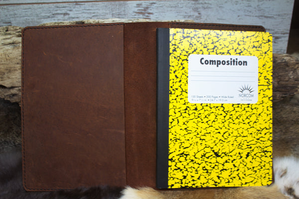Leather Notebook Cover, Portfolio Cover Composition Notebook ...