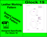 Leather Holster Pattern for Glock 19.  Make your own leather Holster for your Glock 19. - Hoffmann Leather Works