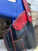 Avenger Style Leather Holster with a Strap for Glock 48 - Hoffmann Leather Works