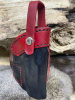 Avenger Style Leather Holster with a Strap for Glock 48 - Hoffmann Leather Works