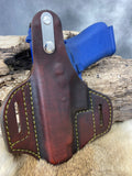 Glock 48 Pancake style leather holster with Thumb Break - Hoffmann Leather Works