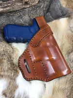 Avenger style leather holster fits Sig Sauer P365 X-Macro Thumb Break