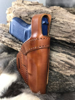 Avenger style leather holster fits Sig Sauer P365 X-Macro Thumb Break