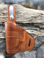 Avenger style leather holster fits Sig Sauer P365 X-Macro Thumb Break