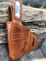 Avenger style leather holster fits Sig Sauer P365 X-Macro Thumb Break