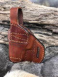 Avenger style leather holster fits Sig Sauer P365 X-Macro Safety Strap Optics Ready