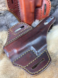 Leather Holster fits Glock 17 Pancake style leather holster with Thumb Break