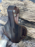 Leather Holster fits Beretta 92 M9 Pancake style leather holster with Thumb Break