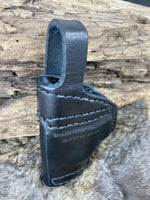 Taco Style Leather Holster with a Strap for Glock 42